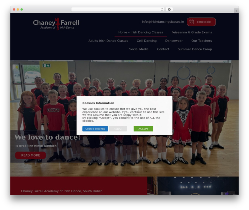 Irish Dancing Classes theme WordPress - irishdancingclasses.ie