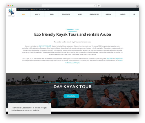 Kayaking WordPress theme - clearkayakaruba.com