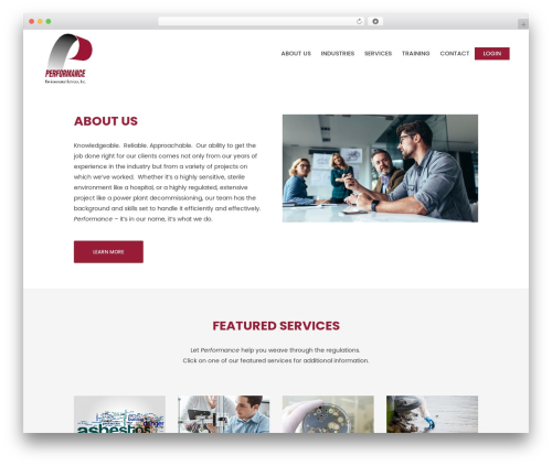 Theme WordPress Performance Environmental - perform-env.com