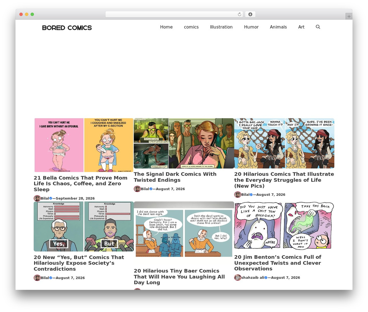 Theme WordPress GeneratePress - www.boredcomics.com