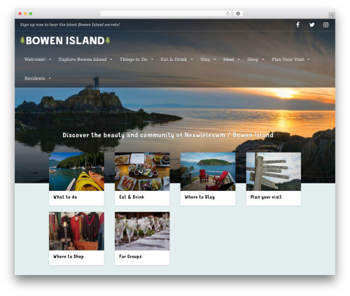 Destinations WordPress plugin - tourismbowenisland.ca
