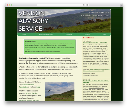 Theme WordPress Vas - venisonadvisory.com