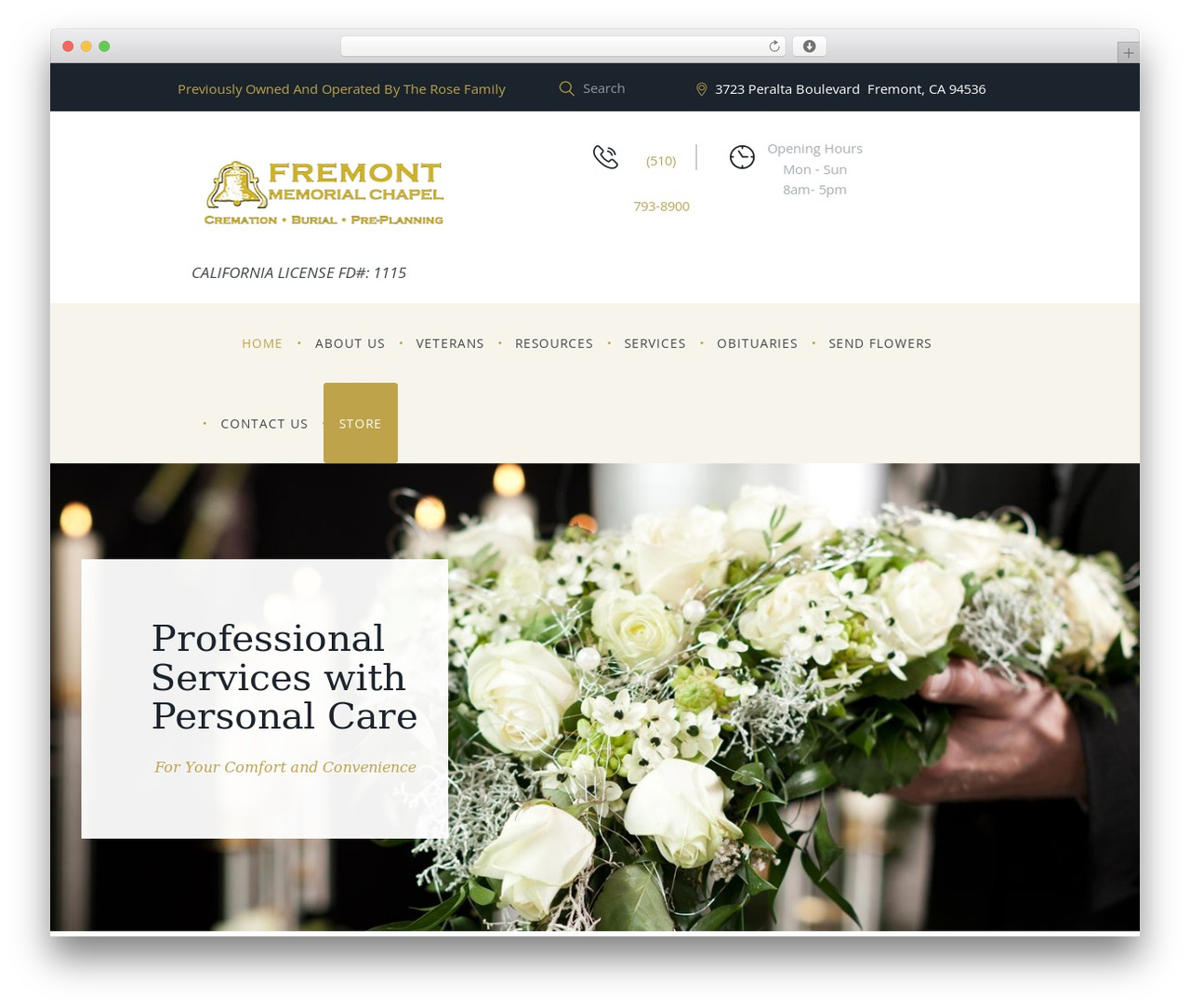WordPress theme Beacon - fremontmemorialchapel.com