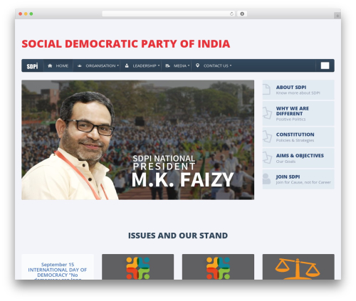 WordPress theme Candidate - sdpi.in