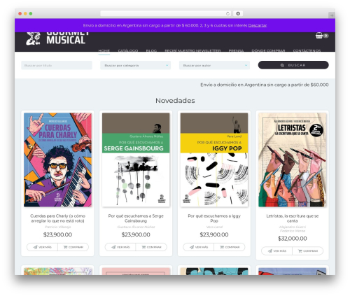 Bookie WP WP theme - gourmetmusicalediciones.com