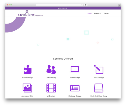 Divi WordPress theme - abdesignsandmore.com