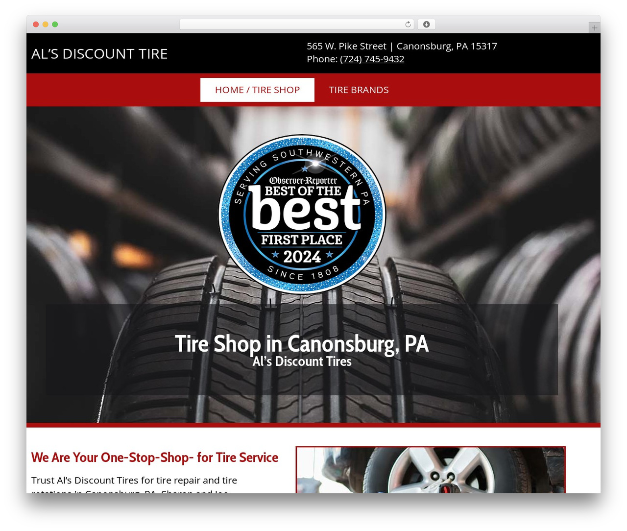 HeadStart (EZ) WordPress theme - alsdiscounttires.com