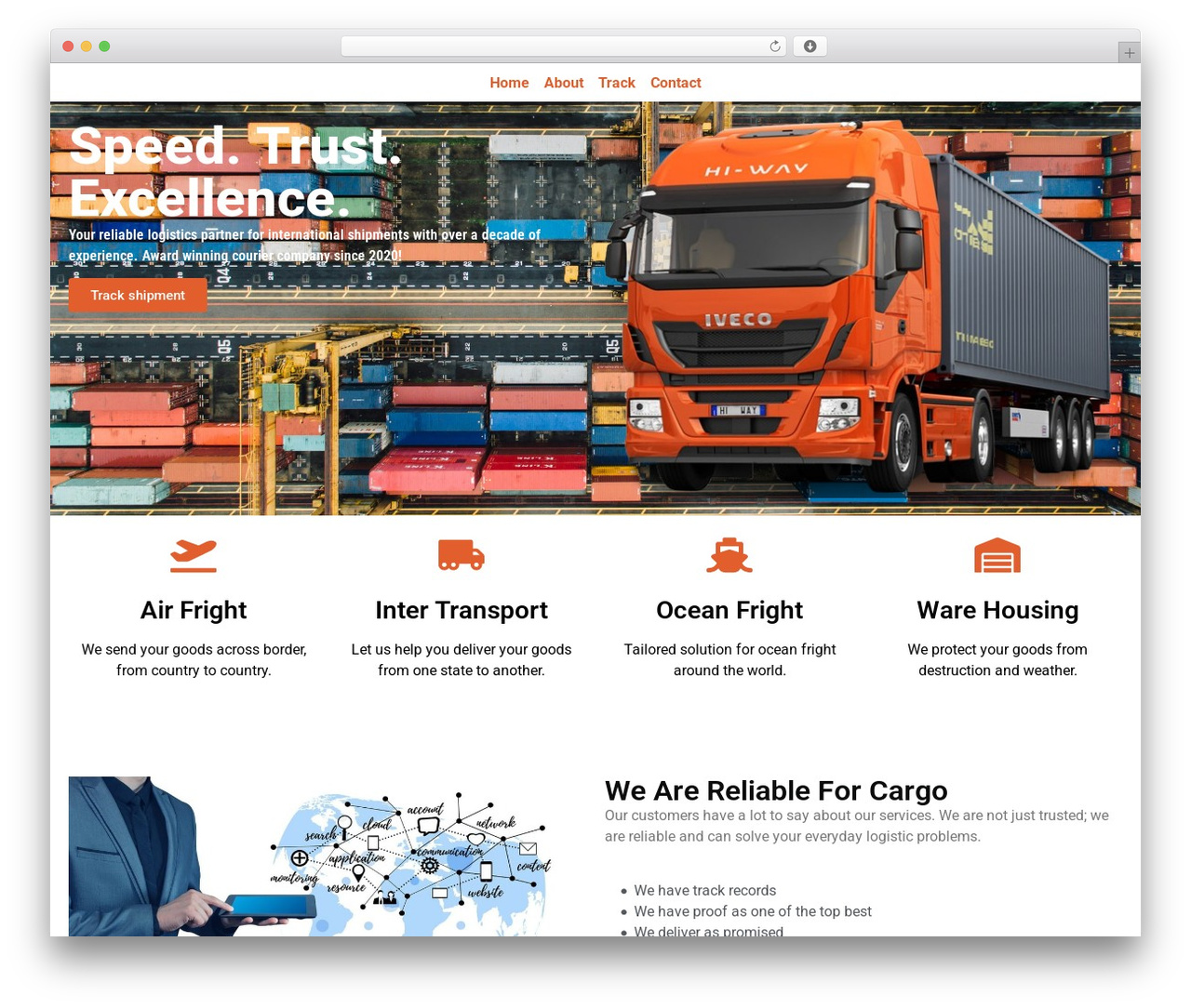 Hello Elementor WordPress theme - zipzonecourier.com