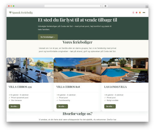 Hello Elementor WordPress theme - spanskferiebolig.dk