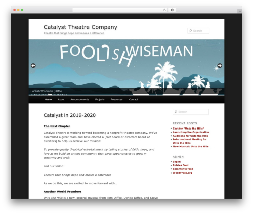 NomNom WordPress theme for business - catalysttheatre.org