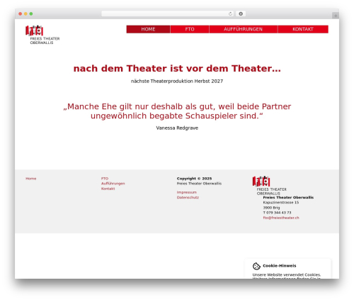 Valpix cookie info WordPress plugin - freiestheater.ch