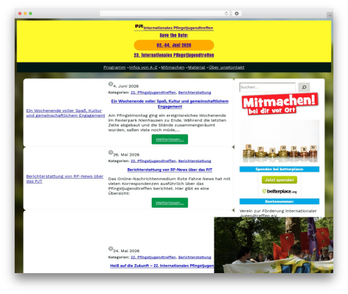 Theme WordPress Mediator - pfingstjugendtreffen.de