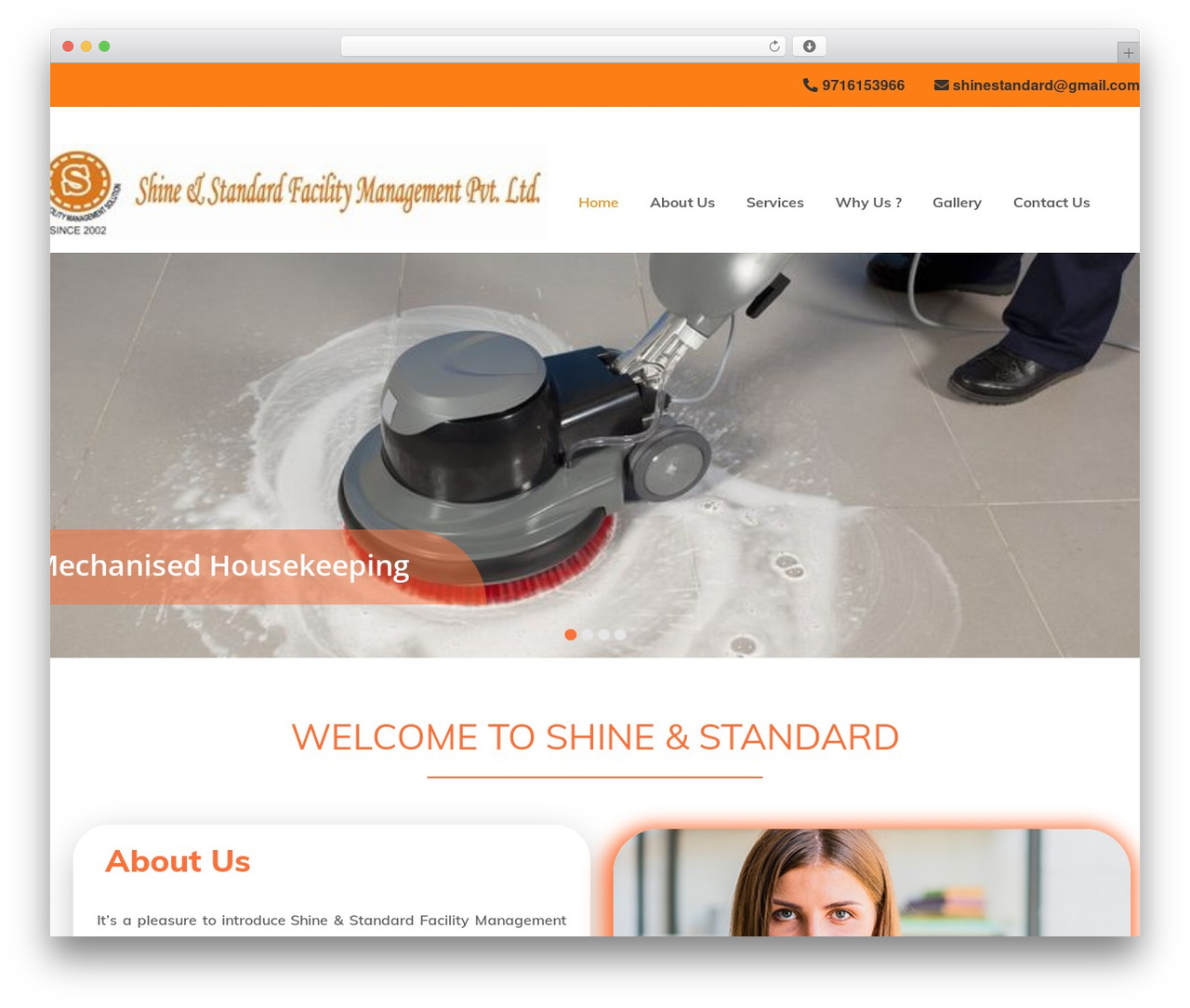 WordPress theme klear - shinestandard.com