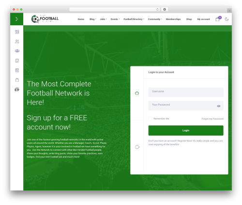 WordPress theme Olympus - thefootball.network