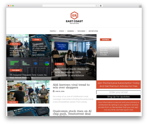 WordPress theme Scientist - eastcoastreporters.com