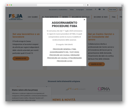 Uncode privacy WordPress plugin - fondofsba.it