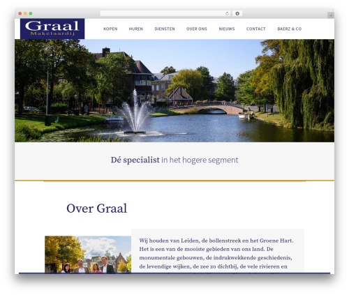 WordPress theme Van Ons Theme - graalmakelaardij.nl