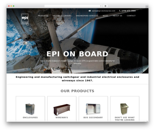 WP theme Echo Core Theme - epi-enclosures.com