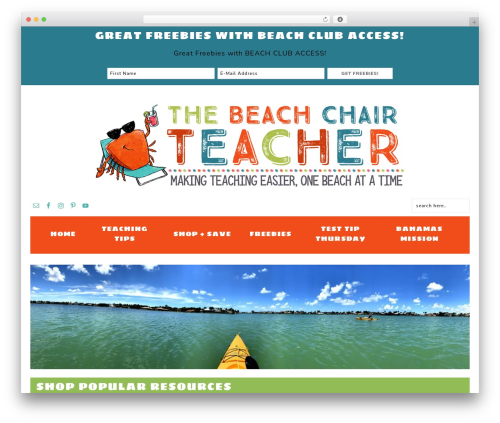 Best WordPress theme Fun WordPress Theme - beachchairteacher.com