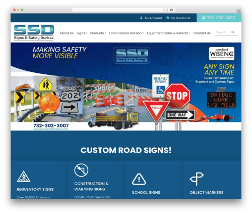 SASD WordPress theme - signsandsafetydevices.com
