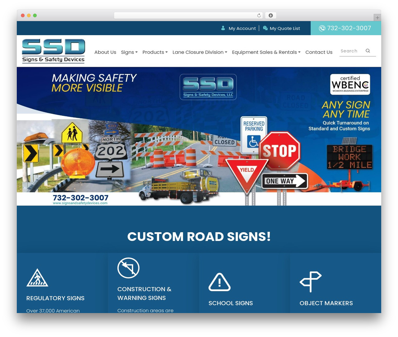SASD WordPress theme - signsandsafetydevices.com
