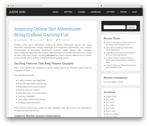 Schema Lite theme WordPress - aron-son.com