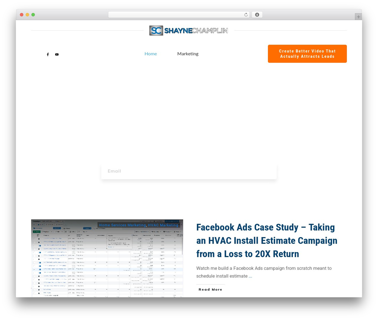 Thrive Theme Builder business WordPress theme - shaynechamplin.com