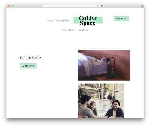 WordPress theme Divi - colivespace.com