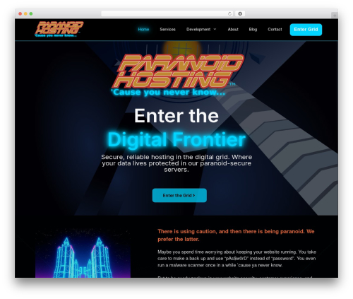 WordPress theme GeneratePress - paranoidhosting.com