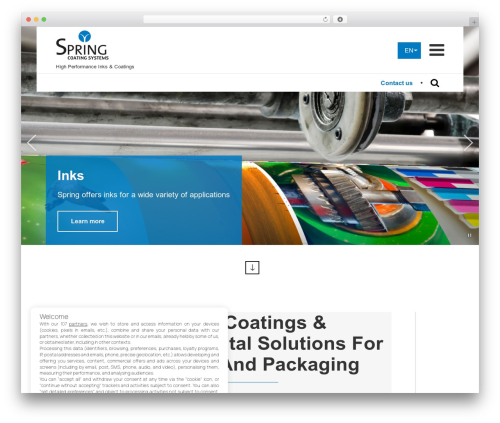 WordPress website theme Spring Coating Systems - spring-coating.com