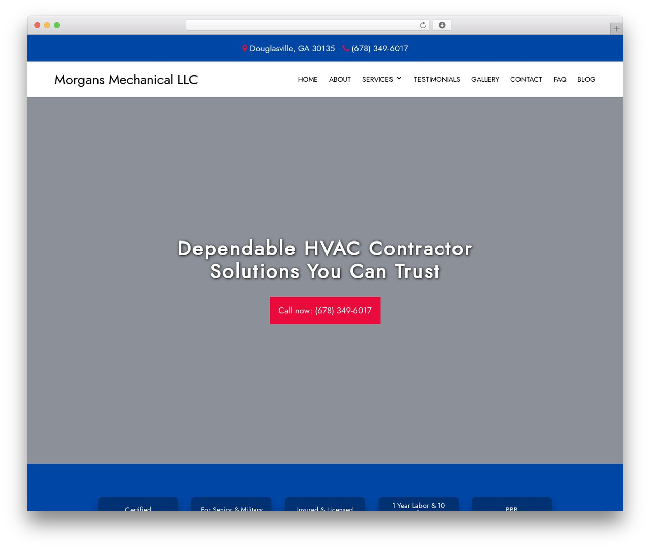 Divi WP theme - morgansmechanicalga.com