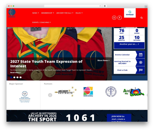 Elite WordPress theme - archerysa.org.au