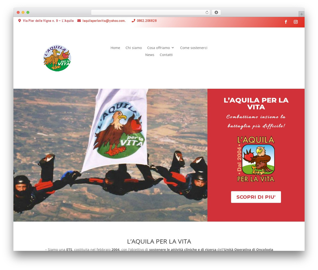 WordPress theme Divi Tema Child - laquilaperlavita.it
