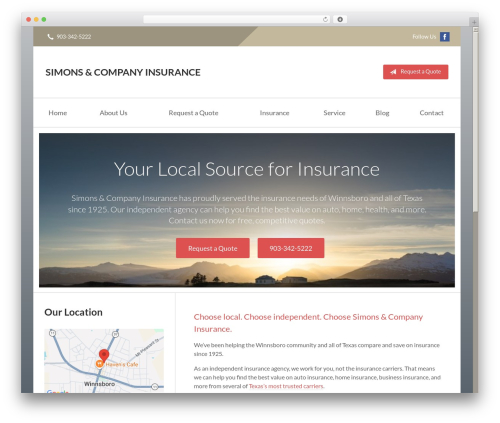 WordPress theme SB5 - simonsinsurance.com