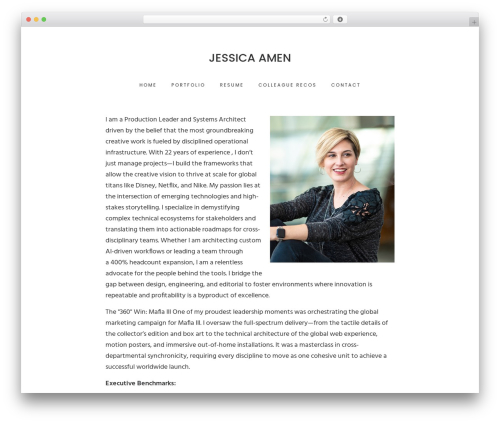 Redfolio shortcodes WordPress plugin - jessicaamen.com