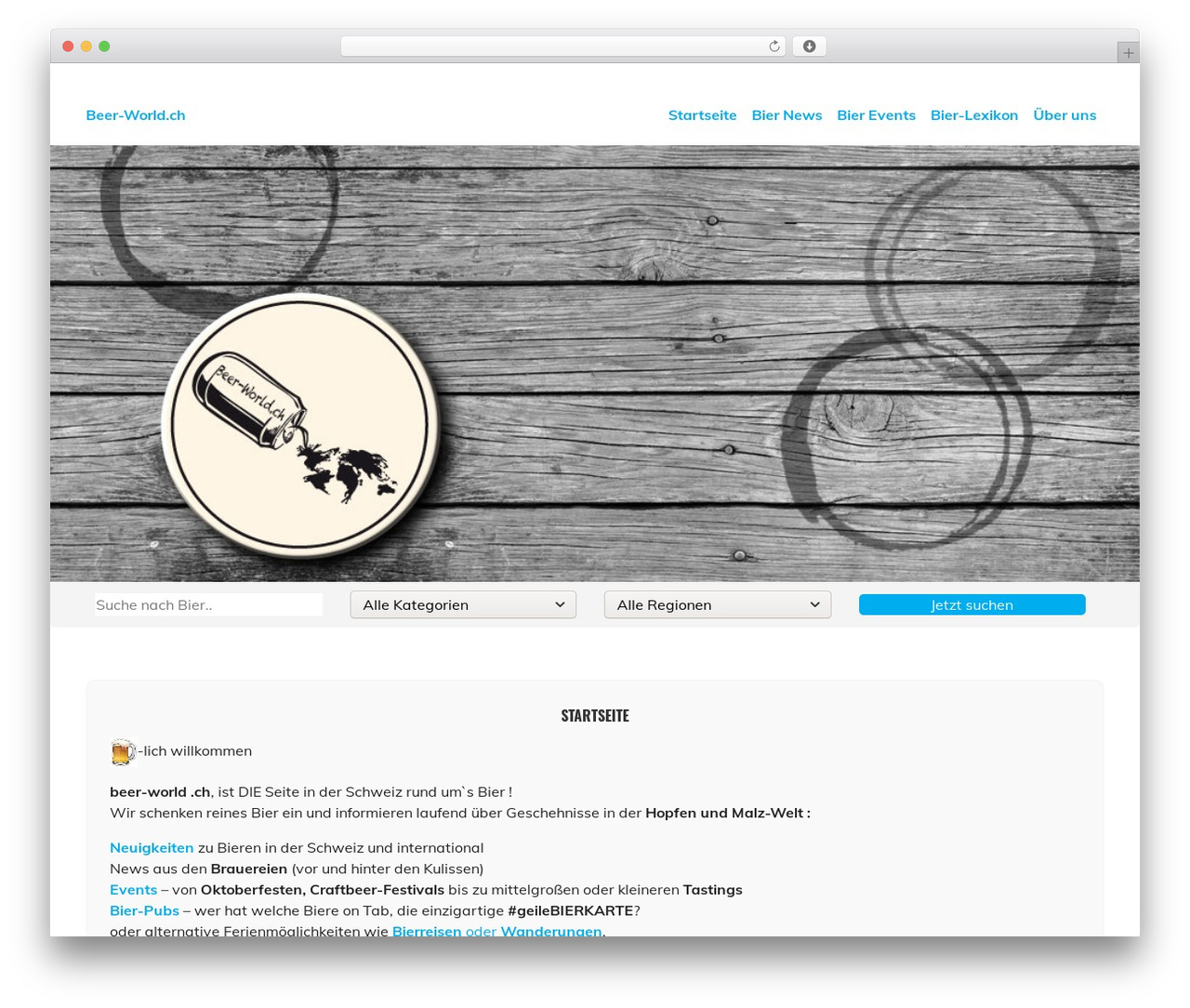 agenturTHEME WordPress website theme - beer-world.ch