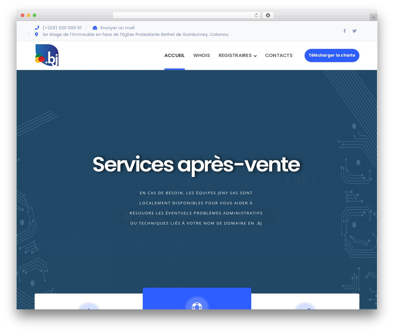 Bauer WordPress theme - nic.bj