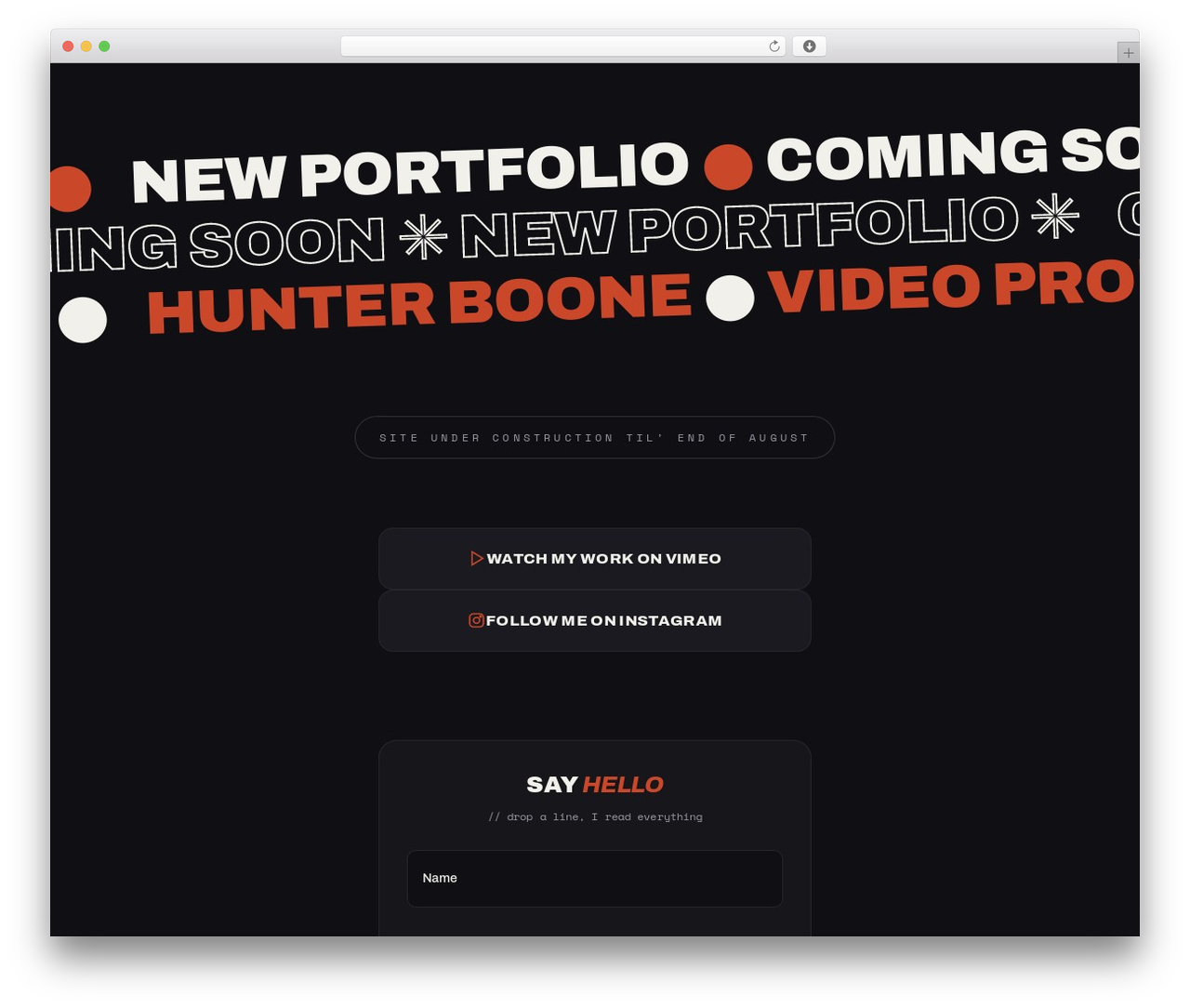 FirstFrame WordPress theme - hunterboone.com FirstFrame WordPress theme - hunterboone.com