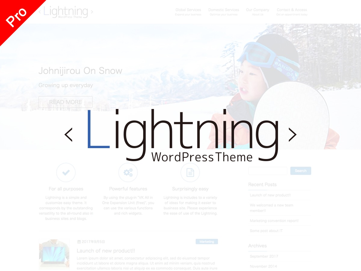 Theme WordPress Lightning Pro