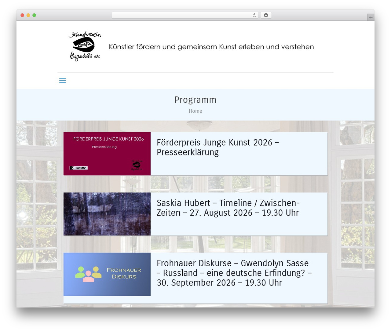 WordPress theme Betheme - kunstvereincentrebagatelle.de