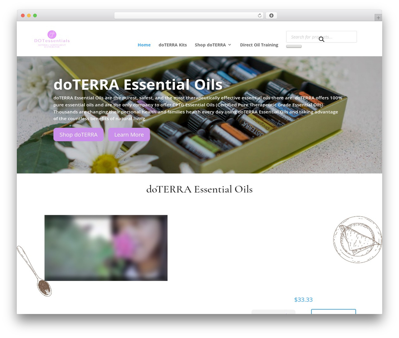 WordPress theme Divi - dotessentialoils.com