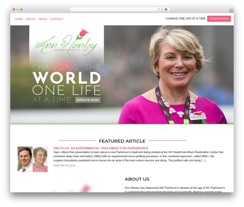 WP Bootstrap Starter free WordPress theme - parkinsonsresearch.fund