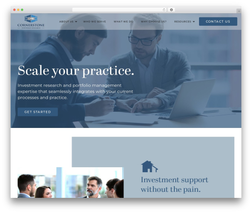 Cornerstone theme WordPress - cornerstoneportfolioresearch.com