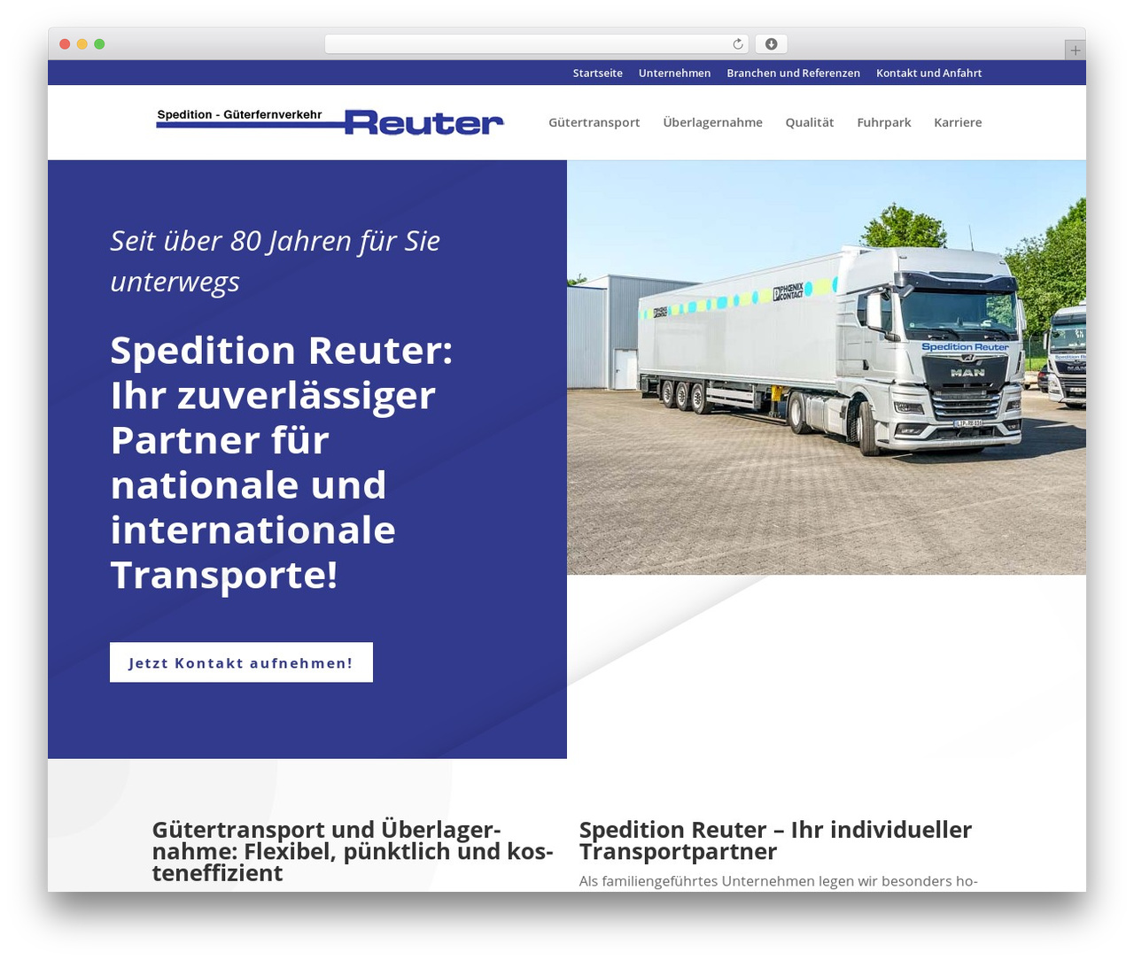 Divi theme WordPress - spedition-reuter.de