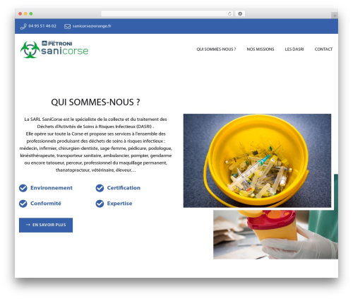Soltech WordPress website theme - sanicorse.fr