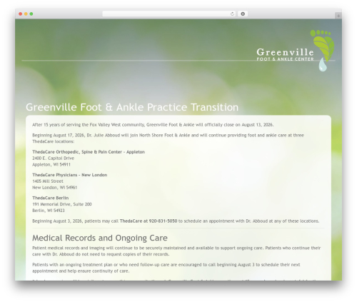 Timios Development WordPress theme - greenvillefac.com