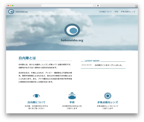 Type01 WordPress website theme - hakunaisho.org
