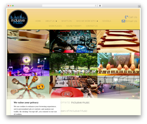 WordPress website theme Hello Elementor - inclusivemusic.co.uk