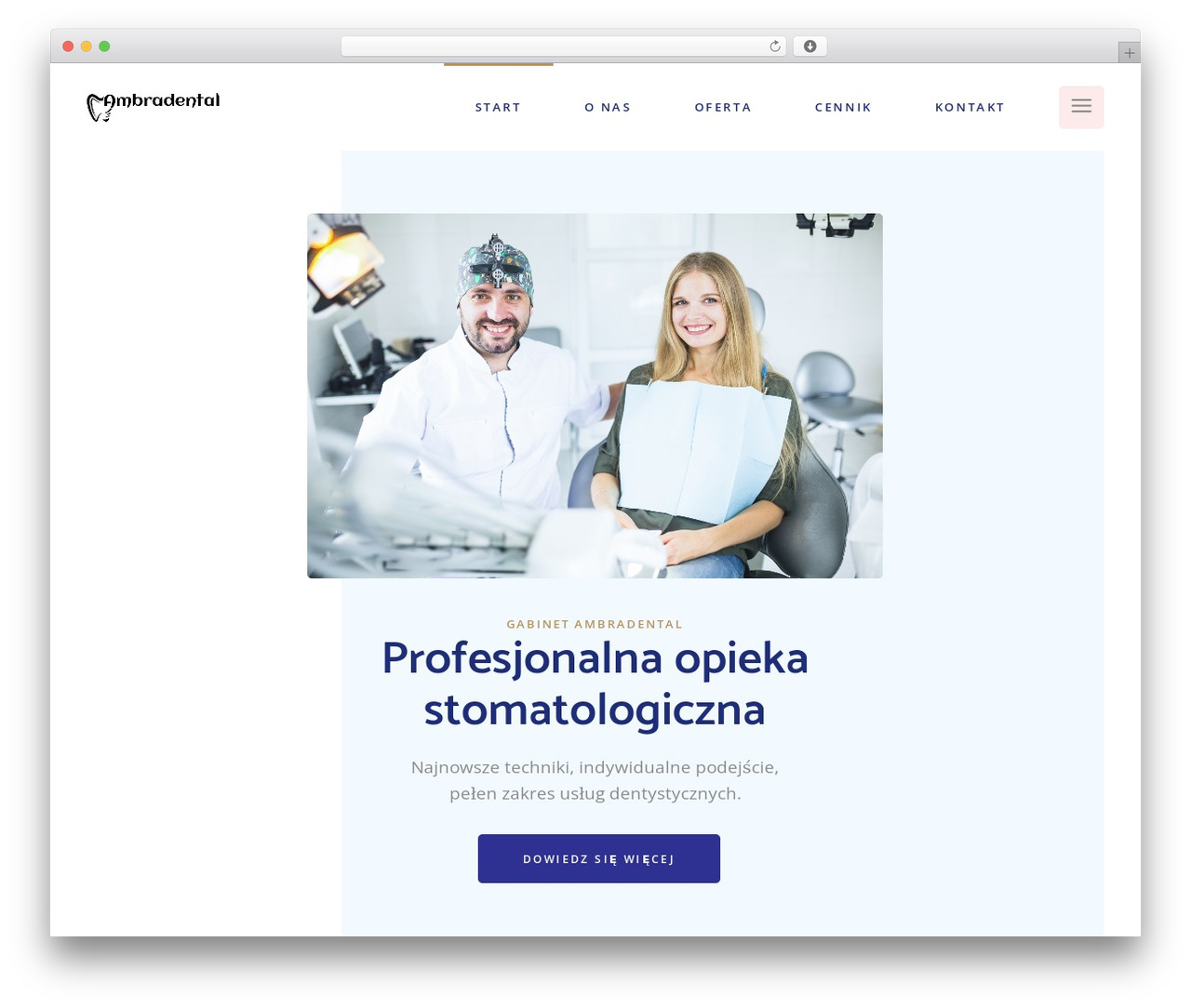 AllSmiles theme WordPress - ambradental.pl