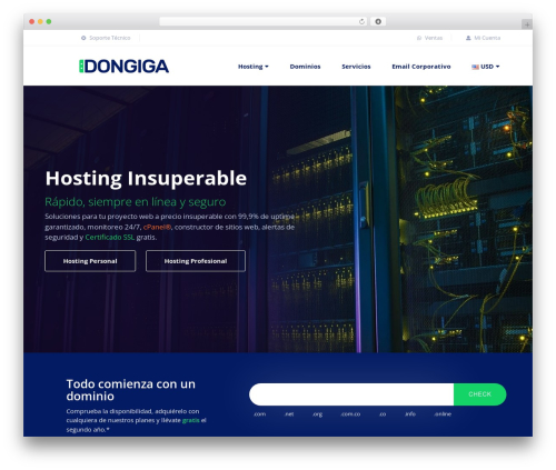Bluerack premium WordPress theme - dongiga.com